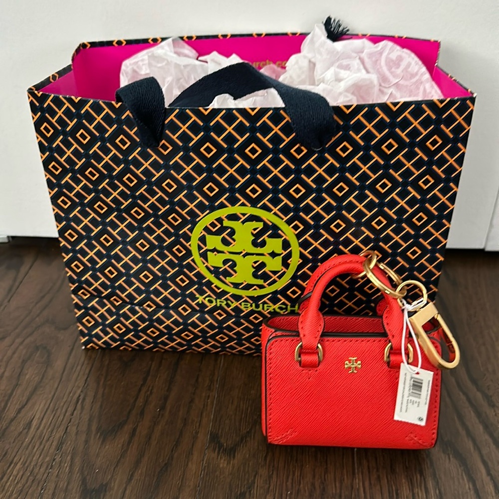 NWT Tory Burch Robinson mini tote key fob